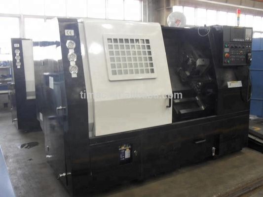 Twin Spindle FANUC Slant Bed CNC draaibank AK-25 met 12 gereedschapsposten