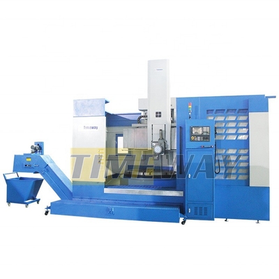 Rectangular Rails CNC Vertical Lathe Machine met 2 assen en garantie na verkoop