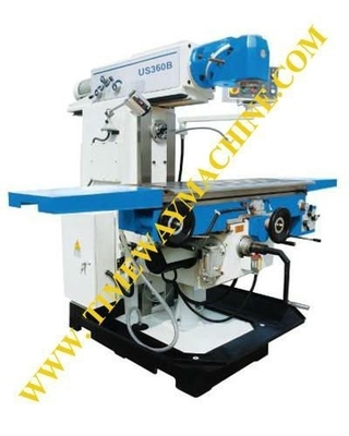 2550 kg Gewicht / 360 x 1250 mm Tafelgrootte / Universal Swivel Head Knee Type Freesmachine / US360B