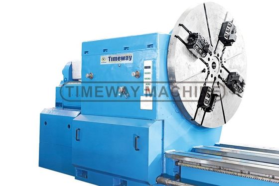 Zware CNC-draaiende automatische platbed metalen horizontale draaibank met twee spindels