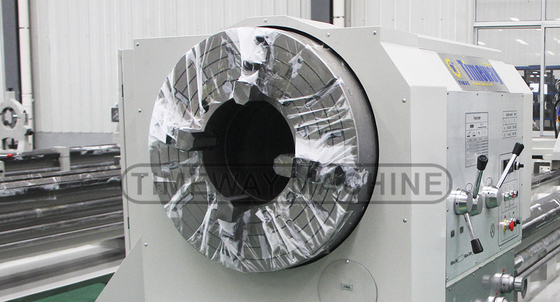 220 mm Bed Breedte Olie Land Big Bore draaibank voor metaal Q-225 Pipe Thread Horizontale draaibank