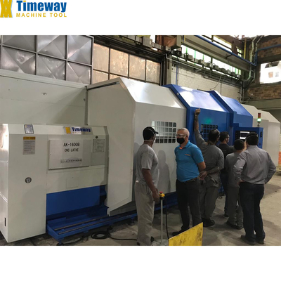 Metalen verwerking vereenvoudigde zware platte bed CNC horizontale draaibank machine AK-1600B