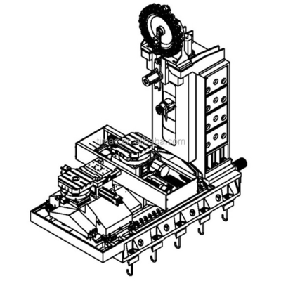 Uitwisselingstafel CNC horizontale boormachine Centrum met 500 6000 r.p.m. Spindel snelheid