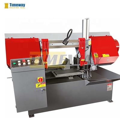 0.75kw hydraulische motor semi-automatische dubbele kolom bandzaagmachine voor precisie snijden