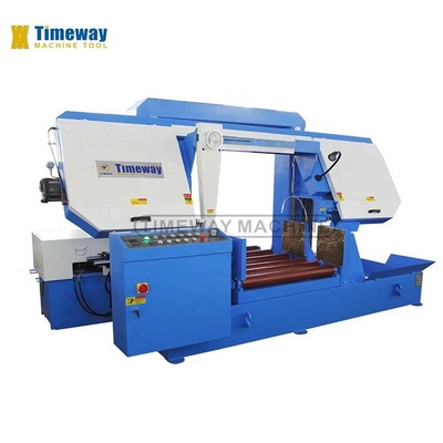 0.75kw hydraulische motor semi-automatische dubbele kolom bandzaagmachine voor precisie snijden