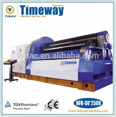 Vier rolplaten rollen HFR-30*2500 met voorbuigwerk en maximaal 30 mm dikte