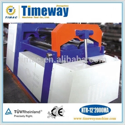 Hydraulische plaatbuigmachine met drie boog-down-regulerende rollers en PLC-besturing