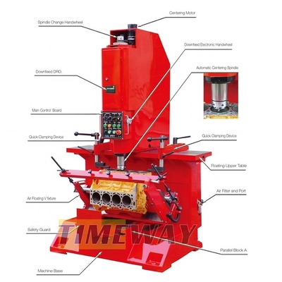 1350 kg Gewicht van de machine Verticale lucht zwevende fijne boormachine FT7 voor en boor