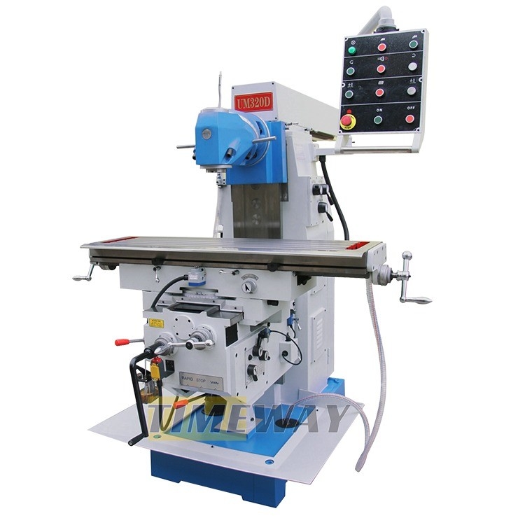Universale kniefreesmachine met 300 mm tafelverplaatsing en handmatige bediening
