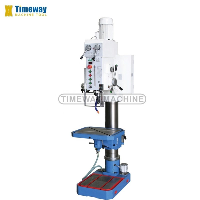 50 mm Geaangedreven hoofd voetstuk boormachines Spindel voedingsbereik 0,1-0,4 r/min 12 snelheidsstappen